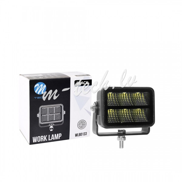 WLBO133 - Work Lamp M-TECH BLACK SERIES – 6 x 5W LED 30W 10-32V. flood Rīga - foto 1
