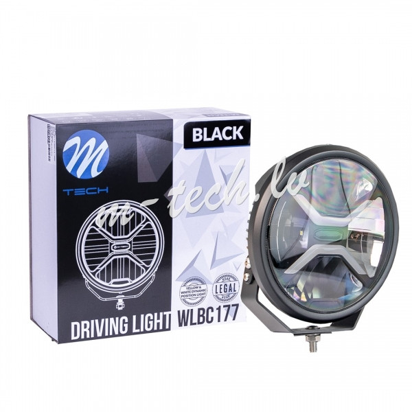 WLBC177 - Driving light M-TECH BLACK SERIES  2x40W + 2x20W LED 12-48V 80W 9". round. dynamic positio Рига - изображение 1
