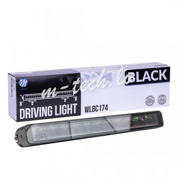 WLBC174 - Driving light M-TECH BLACK SERIES 12x5W LED 12-48V 60W 14.5". single row + dynamic positio Рига - изображение 1
