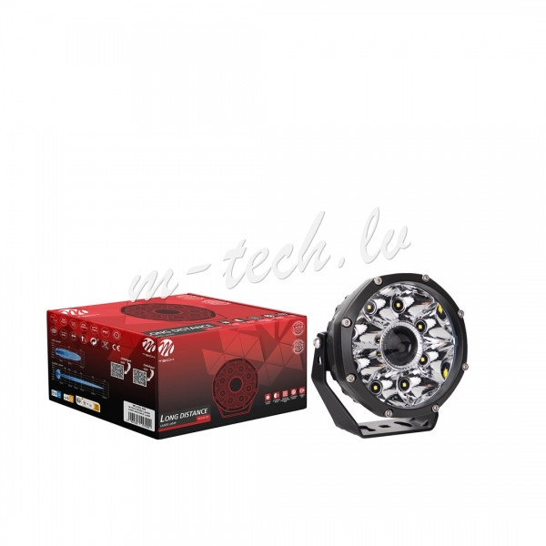 WLLDL105 - Laserowe lampy samochodowe M-TECH WLLDL105. 8xHP LED + 1x15W White Laser LED. 12-24V Rīga - foto 1