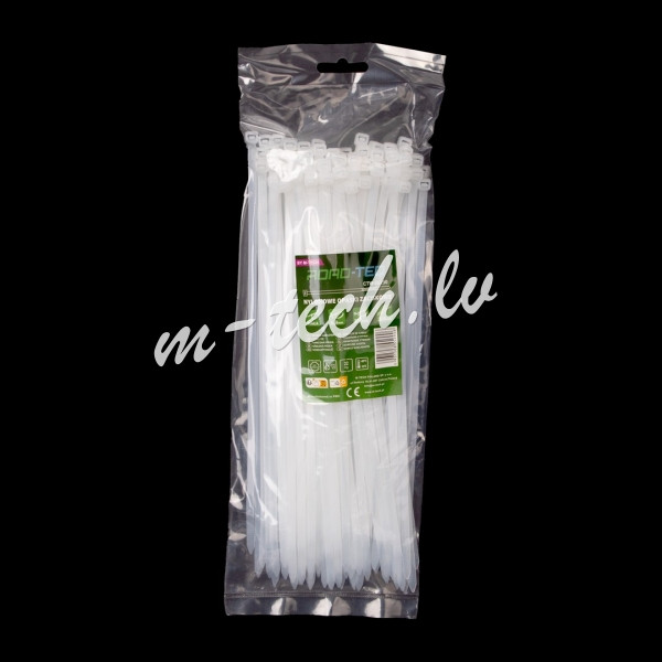 CTW-5X250 - Nylonowe opaski zaciskowe ROAD-TEQ wymiar:4.8x250mm. 100szt.. białe Рига - изображение 1