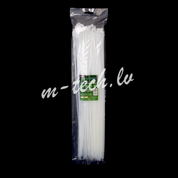 CTW-5X450 - Nylonowe opaski zaciskowe ROAD-TEQ wymiar:4.8x450mm. 100szt.. białe Rīga - foto 1