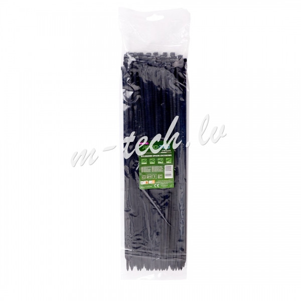 CTB-5X370 - Nylonowe opaski zaciskowe ROAD-TEQ wymiar:4.8x370mm. 100szt.. czarne Rīga - foto 1
