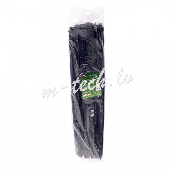 CTB-5X450 - Nylonowe opaski zaciskowe ROAD-TEQ wymiar:4.8x450mm. 100szt.. czarne Rīga - foto 1