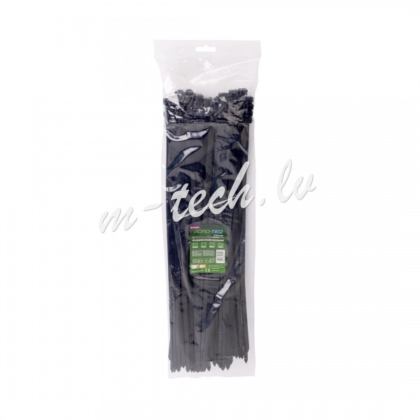 CTB-8X450 - Nylonowe opaski zaciskowe ROAD-TEQ wymiar:7.6x450mm. 100szt.. czarne Rīga - foto 1
