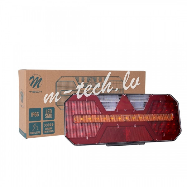 WTL201R - Lampa zespolona M-TECH tylna prawa z homologacją ECE 104 LED 12/24V. Rīga - foto 1