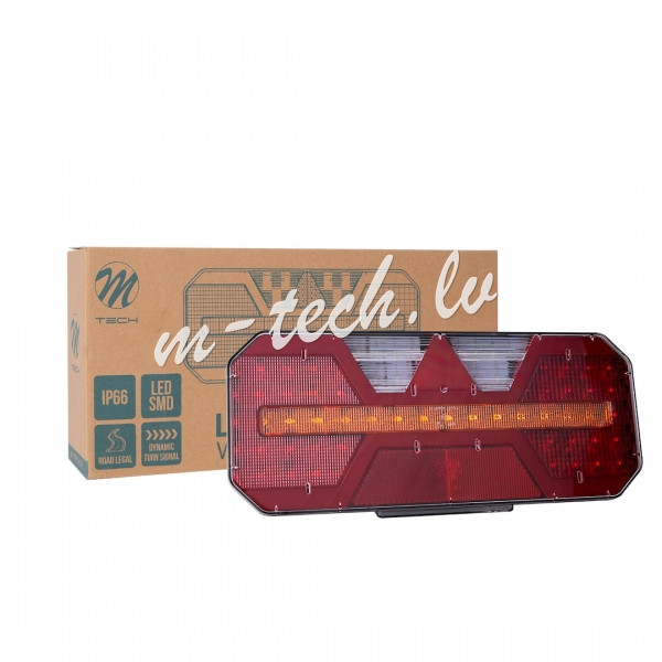 WTL201L - Lampa zespolona M-TECH tylna lewa z homologacją ECE 104 LED  12/24V. Rīga - foto 1