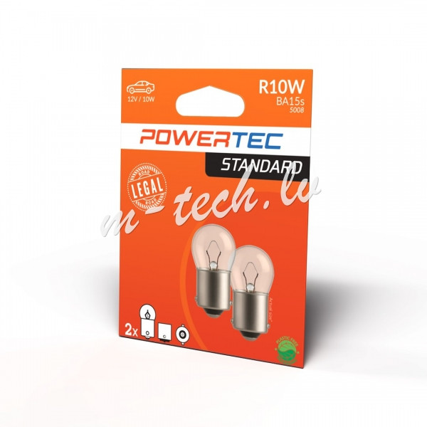 PTZ31-02B - Żarówka POWERTEC R10W G18 12V 10W BA15s Rīga - foto 1