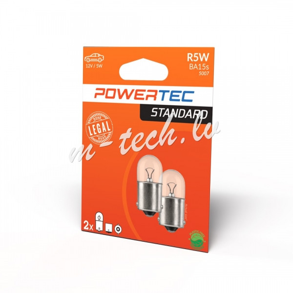 PTZ40-02B - Żarówka POWERTEC R5W T16 12V 5W BA15s Rīga - foto 1