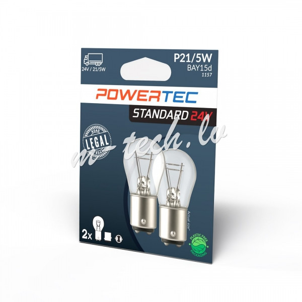 PTZ915-02B - Żarówka POWERTEC P21/5W 1157 24V 21/5W BAY15d Рига - изображение 1