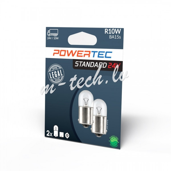 PTZ940-02B - Żarówka POWERTEC R10W T16 24V 10W BA15s Rīga - foto 1
