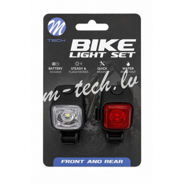 BCL101S - Zestaw lamp rowerowych LED przód + tył Рига - изображение 1