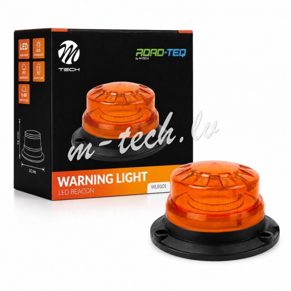 WLB101 - Lampa ostrzegawcza M-TECH RTQ LED BEACON 24xLED. 12-24V. Amber Рига - изображение 1