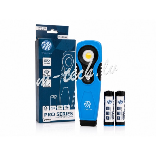 ILPRO603+ - Lampa Inspekcyjna M-TECH PRO 10W + 1W COB + 1W UV +2 extra battery Рига - изображение 1