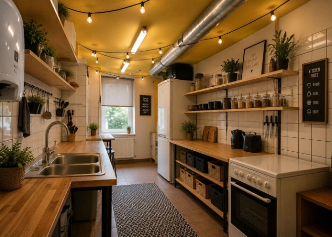 Izīrē mēbelētas studio tipa istabas pašā centrā.  Īres maksa  260 € mēnesī + 100 € Rīga - foto 5