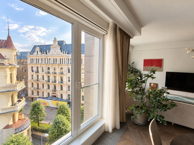 Ekskluzīvs penthouse līmeņa dzīvoklis Rīgas Klusajā centrā ar neaprakstāmu panorāmas skatu Rīga - foto 4