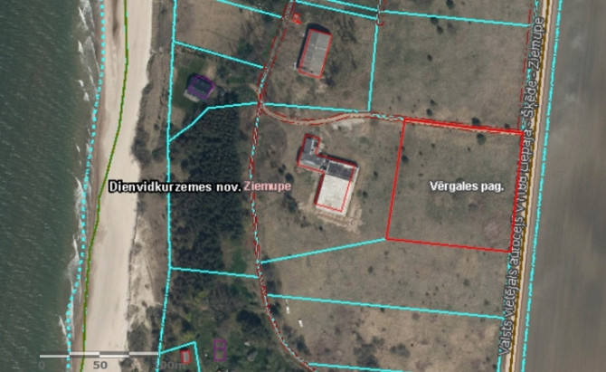 Land located 200 metres from the Baltic Sea.  A rectangular, flat meadow, partially overgrown with s Лиепая - изображение 1