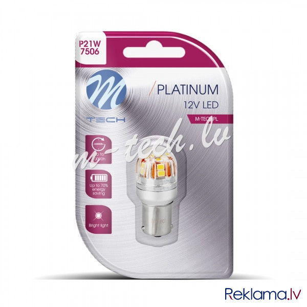 LB832Y-01B - Blister M-TECH Platinum LB832Y-01B - PY21W. 12-24V 15x2835SMD. CANBUS. Amber Rīga - foto 1