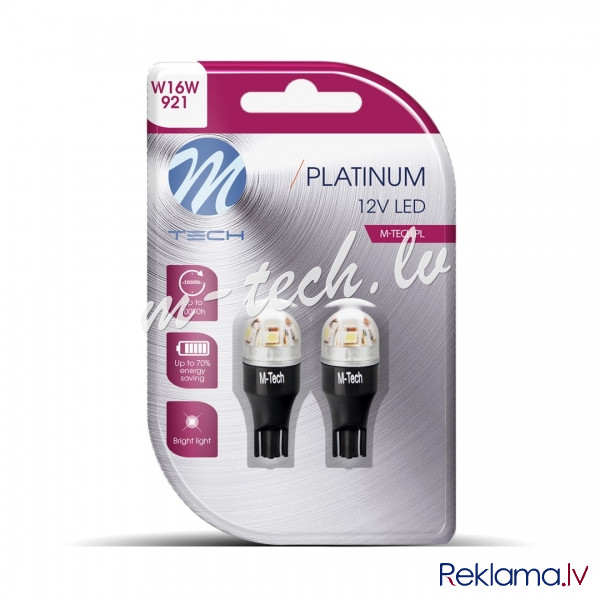 LB834W-02B - Blister M-TECH Platinum LB834W-02B - W16W T15. 12-24V 5x2835SMD 1W. CANBUS. White Rīga - foto 1