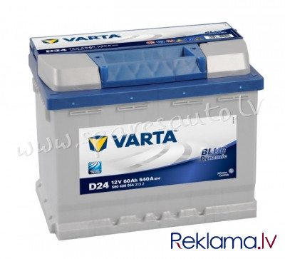 7-560408 - Akumulators VARTA BLUE DYNAMIC D24 12V 60Ah 540A (EN) 242x175x190 0/1 - Akumulators - UNS Рига - изображение 1