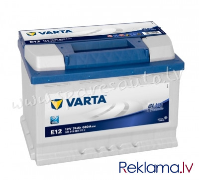 7-574013 - Akumulators VARTA BLUE DYNAMIC E12 12V 74Ah 680A (EN) 278x175x190 1/1 - Akumulators - UNS Рига - изображение 1