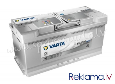 7-605901095 - Akumulators VARTA Silver Dynamic xEV AGM A4 12V 105Ah 950A(EN) 394x175x190 0/1 - Akumu Рига - изображение 1