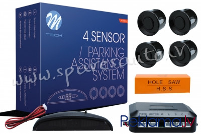 CP4B - M-TECH 4-sensor parking assist system with digital display - BLACK - Parking Sensori Komplekt Рига - изображение 1