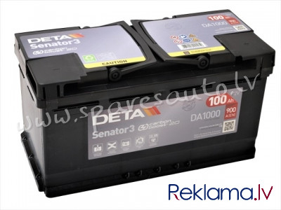 K-DA1000 - Akumulators DETA SENATOR3 DA1000 12V 100Ah 900A(EN) 353x175x190 0/1 - Akumulators - UNSOR Рига - изображение 1