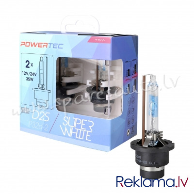 PTZSWD2S-DUO - D2S Powertec SuperWhite D2S DUO 2pc - Ksenona Spuldzite D Sērija - UNSORTED XENON BUL Рига - изображение 1