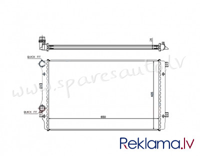 RA65280Q - 'OEM: 1K0121253H' 1.4TSI, 1.6TDI, 1.9TDI, MT, EDA Cooling - Radiators - VW TOURAN (2003-2 Рига - изображение 1