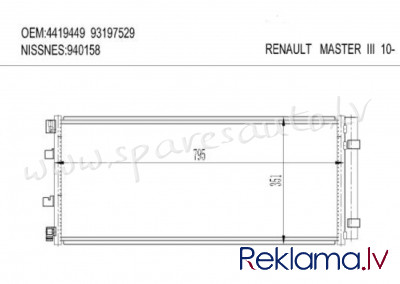 RC940158 - 'OEM: 4419449' 2.3CDTI, EDA\\\Cooling - Kondicioniera Radiators - RENAULT MASTER (2019-20 Rīga - foto 1