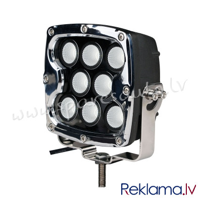 WLC105 - Driving Light - Side Bracket - Square Chrome. CREE 80W 7" Spot - Braukšanas Gaisma - UNSORT Рига - изображение 1