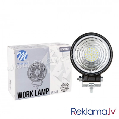 WLE33 - Work Lamp M-TECH ECONO 4" 28xSMD3030 - Round 28W 10-30V Flood - Darba Gaismas Lukturis - UNS Рига - изображение 1