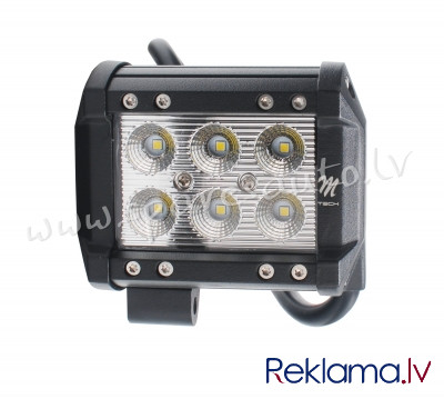 WLO601 - Lightbar - Double Row - Bottom Bracket. 18W 4" Flood - Braukšanas Gaisma - UNSORTED DRIVING Рига - изображение 1