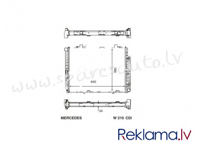 RA62608Q - 'OEM: 2105006203' MT/AT, EDA Cooling - Radiators - MERCEDES E-CLASS  W210 (1999-2002) Rīga - foto 1
