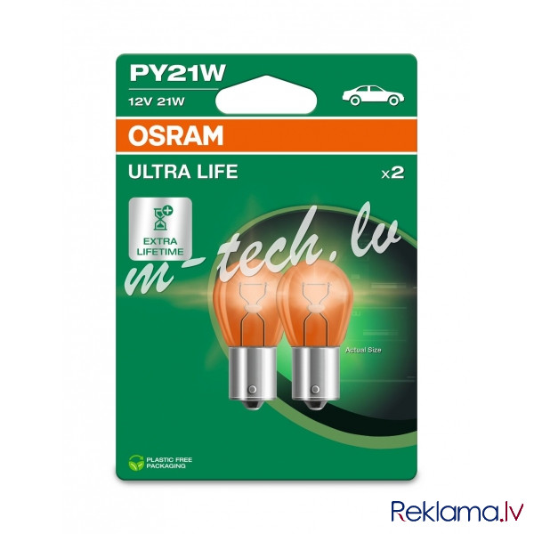 O7507ULT-2BL - OSRAM ULTRALIFE 7507ULT-2BL PY21W BAU15s 12V 21W Рига - изображение 1