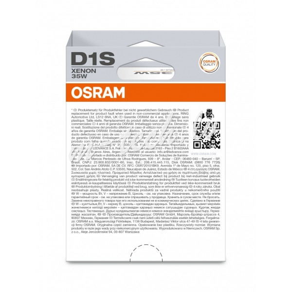 O66140-1HB - OSRAM ORIGINAL 66140-1HB D1S Pk32d-2 0V 35W Рига - изображение 2