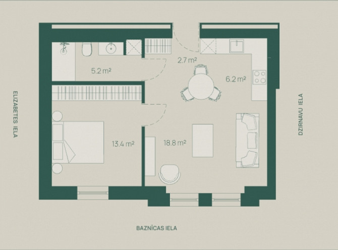 Элегантная квартира в Доме Шефеля, улица Базницас 5  Приглашаем вас стать частью Рига - изображение 11