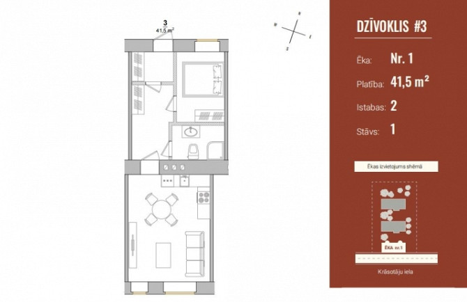 Ilgtspējīgs 2-istabu dzīvoklis renovētā ēkā- Krāsotāju 13 projektā.  Projekts atrodas Rīga - foto 14